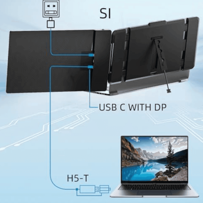 TUTT H5 2-in-1 High Definition Video Transmission Conversion Cable TUTT S1 S2 F2 Triple Portable Laptop Monitor Screen Extender | Compatible with Apple M1/M2/M3 MacBooks - TUTT