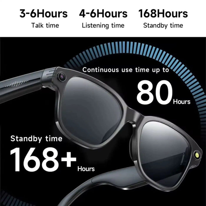 TUTT GS10 AI Smart Glasses | HD Camera + Voice Assistant + Real-Time Translation | Replaceable with Prescription Lenses - TUTT