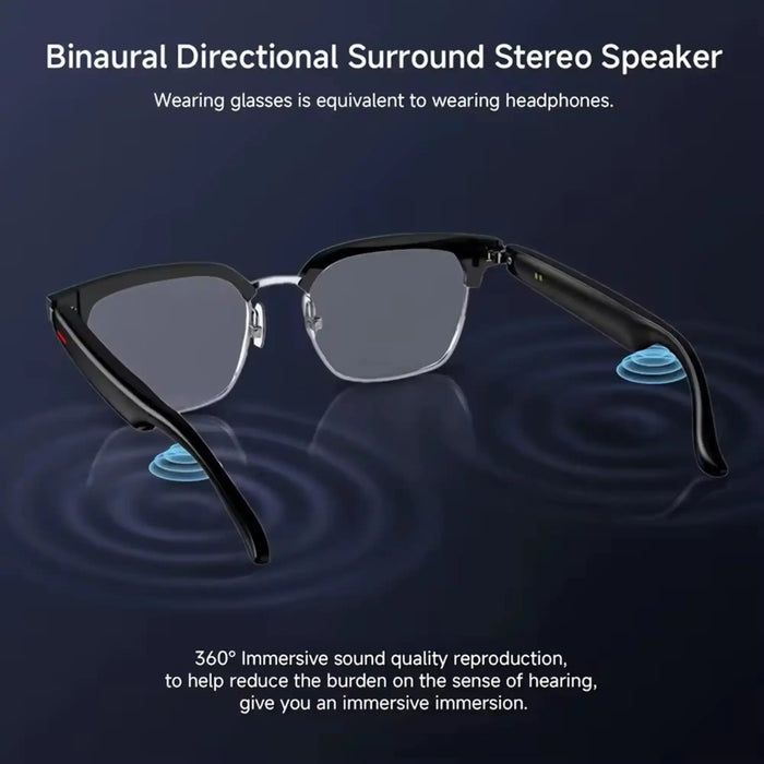 TUTT Bluetooth Smart Glasses Anti-Blue Ray UV | Wireless Call & Music AI Voice | Replaceable Lenses With Prescription - TUTT