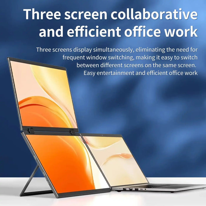 TUTT 18.5” Portable Monitor Dual-Screen E28 | 100Hz | IPS | USB-C & HDMI | No Driver - TUTT