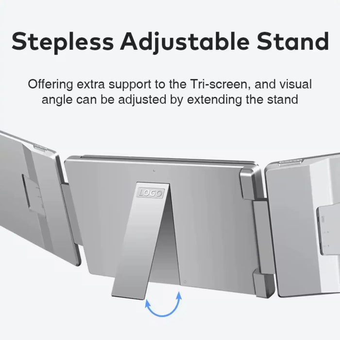 TUTT 14” Dual Portable Monitor | 16:10 Ratio FHD IPS Triple Screen Extender | Rotating Right Screen | Stand Alone | H5 Converter Cable | Windows, Mac OS S7 - TUTT