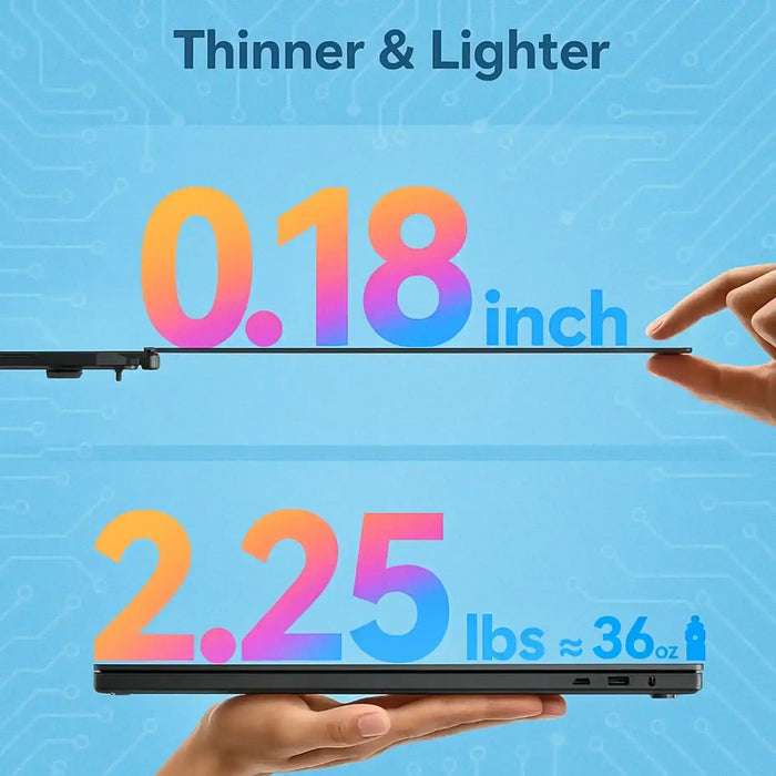 TUTT S8Ultra 14” Portable Monitor for Laptop | Single Cable Connection | Ultra Slim-Light | Plug & Play USB-C | Laptop Screen Extender for Mac/Win - TUTT