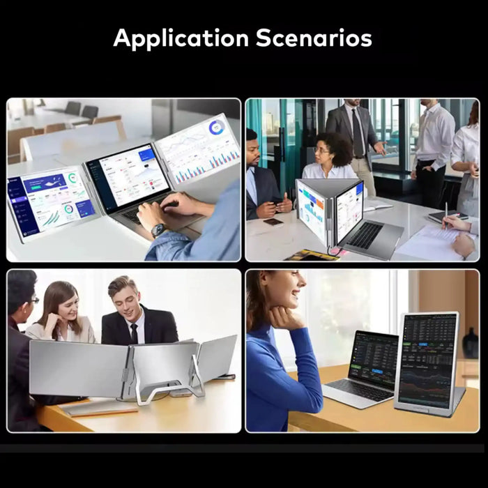 TUTT 16” Dual Screen Portable Monitor for Laptop | Single Cable Connection | 16:10 Ratio IPS, Stand-Alone Design | Windows, macOS, ChromeOS, Linux, and Android | S900 - TUTT