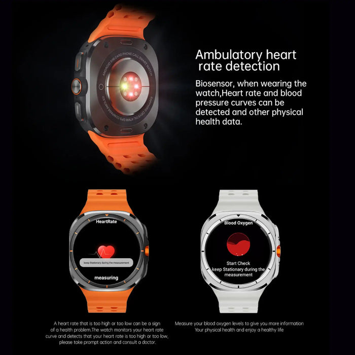 TUTT U8 Ultra 4G Android Smartwatch | AMOLED | GPS | Health & Connectivity Tools | 3GB+32GB | 180 Rotating Camera - TUTT