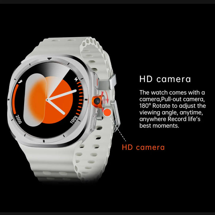 TUTT U8 Ultra 4G Android Smartwatch | AMOLED | GPS | Health & Connectivity Tools | 3GB+32GB | 180 Rotating Camera - TUTT