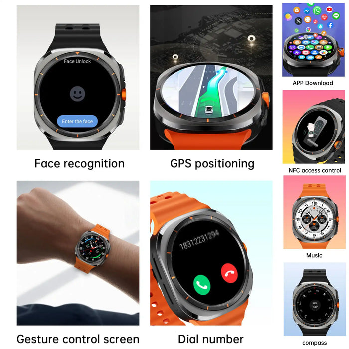 TUTT U8 Ultra 4G Android Smartwatch | AMOLED | GPS | Health & Connectivity Tools | 3GB+32GB | 180 Rotating Camera - TUTT