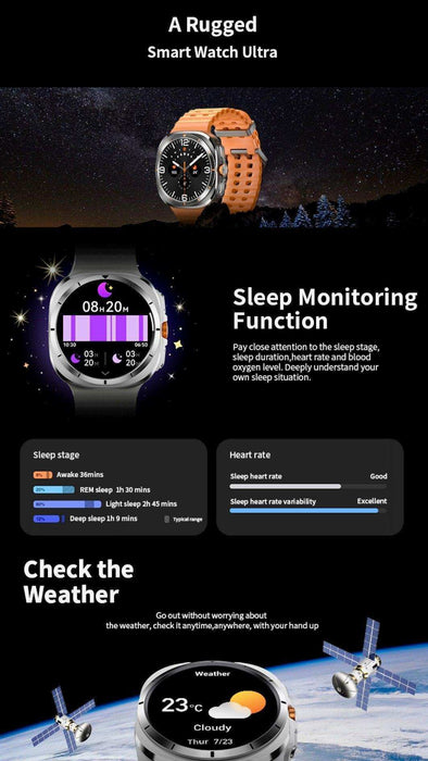 TUTT W7 Smart Watch for Men Women | 1.43” AMOLED Display | Advanced Fitness & Health Smartwatch - TUTT