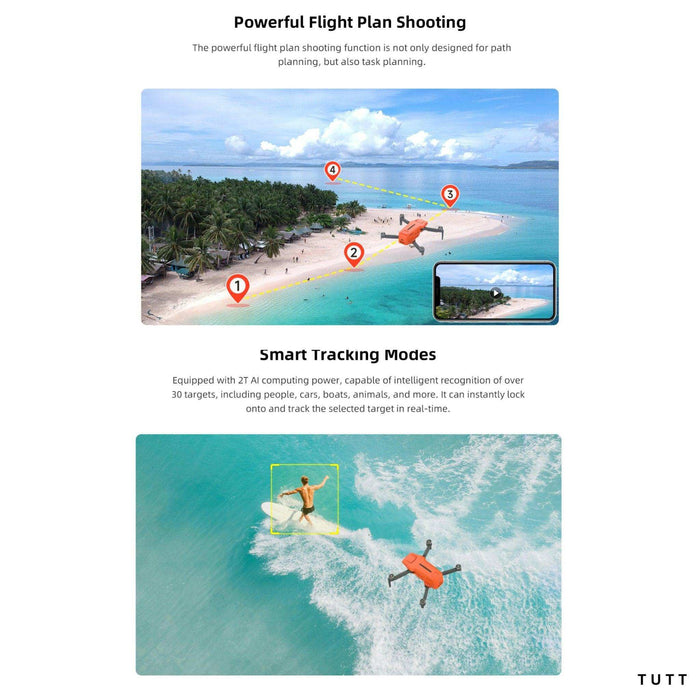 FIMI X8 MINI 3 Professional GPS Mini Drone | 9KM FPV With 4K 48MP 60fps 1/2″ CMOS Camera 3-axis Mechanical Gimbal 32mins | Under 250g | Two Batteries 128GB SanDisk Pro | TUTT - TUTT