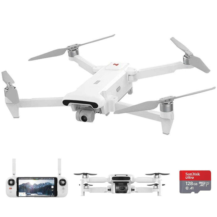 FIMI X8SE 2022 V2 Drone Camera Professional GPS 4K Foldable RC Quadcopter, 35-min Flight Time, 10km Video Transmission, Follow me, 3-Axis Gimbal (2 Batteries+Megaphone) 128GB TUTT - TUTT