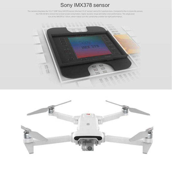 FIMI X8SE 2022 V2 Drone Camera Professional GPS 4K Foldable RC Quadcopter, 35-min Flight Time, 10km Video Transmission, Follow me, 3-Axis Gimbal (2 Batteries+Megaphone) 128GB TUTT - TUTT