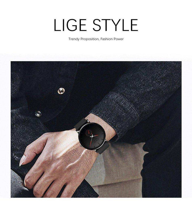 LIGE Men's Classic Quartz Watch | Ultra-thin | Waterproof 3ATM and scratch resistance surface | TUTT Exclusive - TUTT