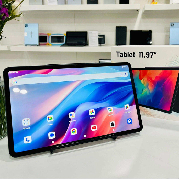 TUTT 12” Tablet LTE 4G SIM Android 14 | Case + Stylus 128GB + 6GB RAM | Dual Camera P11 + 128GB SanDisk - TUTT
