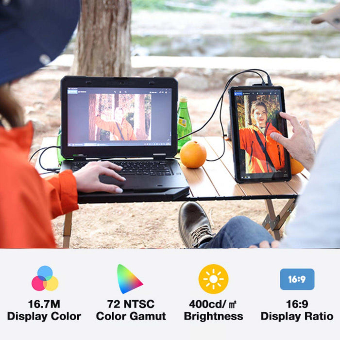 TUTT Rugged Portable Monitor 12” Touchscreen | 5000mAh Battery | Water & Drop Proof | Digital Photo Frame Mode | N1Pro - TUTT