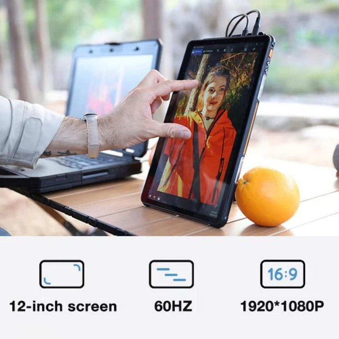 TUTT Rugged Portable Monitor 12” Touchscreen | 5000mAh Battery | Water & Drop Proof | Digital Photo Frame Mode | N1Pro - TUTT