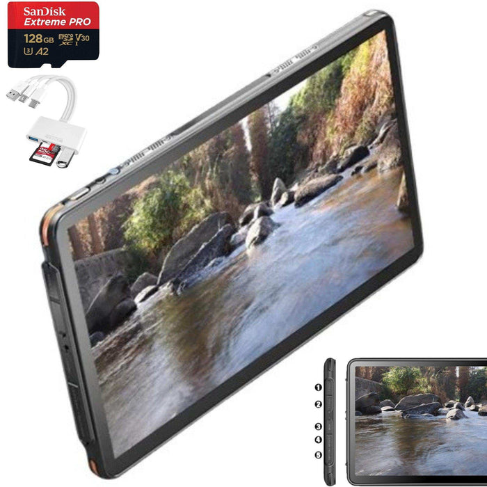 TUTT Rugged Portable Monitor 12” Touchscreen | 5000mAh Battery | Water & Drop Proof | Digital Photo Frame Mode | N1Pro - TUTT