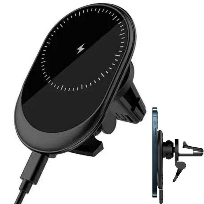 TUTT 15W Qi Magnetic Wireless Car Phone Holder Charger 360° Adjustable Strong Magnetic Compatible with iPhone 15 14 13 12 Pro Plus Max Mini - TUTT