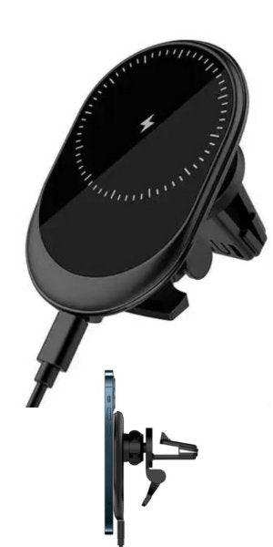 TUTT 15W Qi Magnetic Wireless Car Phone Holder Charger 360° Adjustable Strong Magnetic Compatible with iPhone 15 14 13 12 Pro Plus Max Mini - TUTT