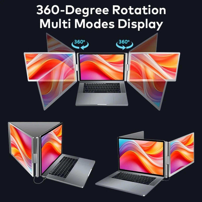 TUTT 16” Dual Screen Portable Monitor for Laptop | Single Cable Connection | 16:10 Ratio IPS, Stand-Alone Design | Windows, macOS, ChromeOS, Linux, and Android | S900 - TUTT