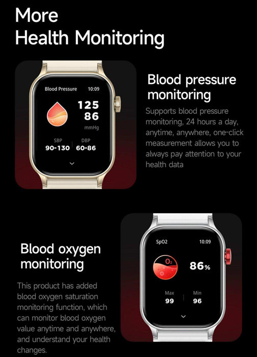 TUTT Smartwatch for Men Women 1.95” AMOLED Screen | Flashlight BT Call Health and Fitness Tracking | K8 Smart Watchht BT Call Health and Fitness Tracking | K8 Smart Watch - TUTT
