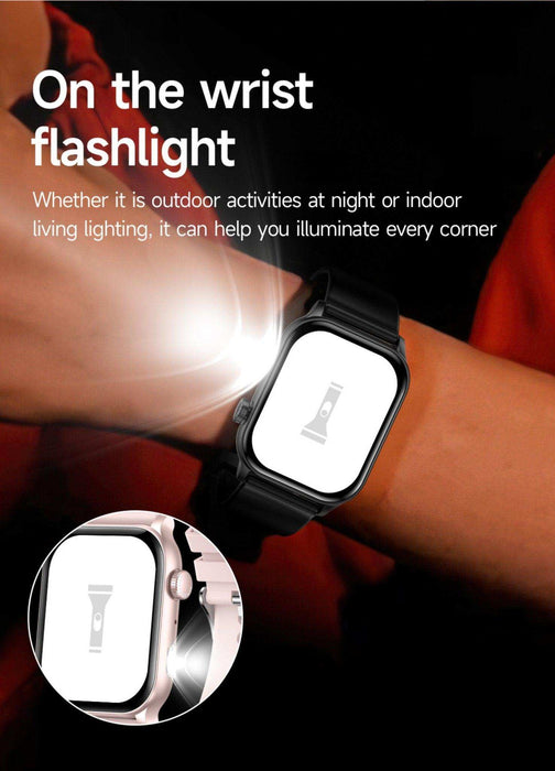 TUTT Smartwatch for Men Women 1.95” AMOLED Screen | Flashlight BT Call Health and Fitness Tracking | K8 Smart Watchht BT Call Health and Fitness Tracking | K8 Smart Watch - TUTT