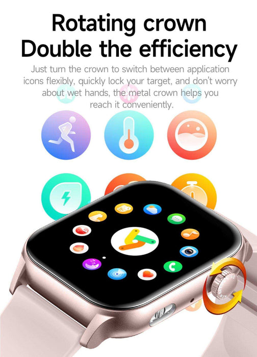 TUTT Smartwatch for Men Women 1.95” AMOLED Screen | Flashlight BT Call Health and Fitness Tracking | K8 Smart Watchht BT Call Health and Fitness Tracking | K8 Smart Watch - TUTT