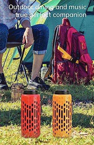 TUTT 2 in 1 Outdoor Waterproof Mini Speaker with Earbuds LED Lighting with Hook | TWS Earbuds Wireless with Portable Mini Speaker | for Picnic Travel Biking Hiking - TUTT