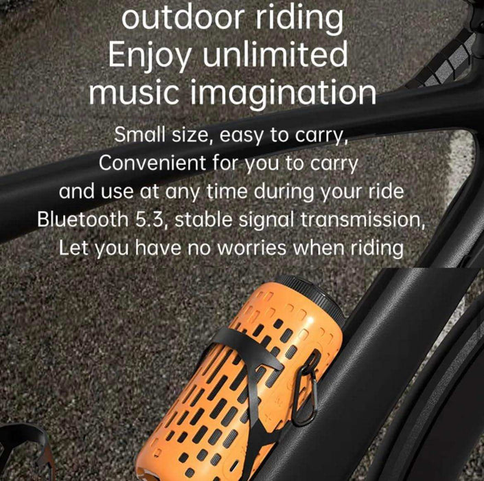 TUTT 2 in 1 Outdoor Waterproof Mini Speaker with Earbuds LED Lighting with Hook | TWS Earbuds Wireless with Portable Mini Speaker | for Picnic Travel Biking Hiking - TUTT