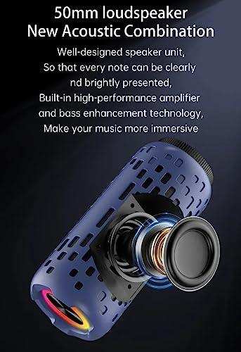 TUTT 2 in 1 Outdoor Waterproof Mini Speaker with Earbuds LED Lighting with Hook | TWS Earbuds Wireless with Portable Mini Speaker | for Picnic Travel Biking Hiking - TUTT
