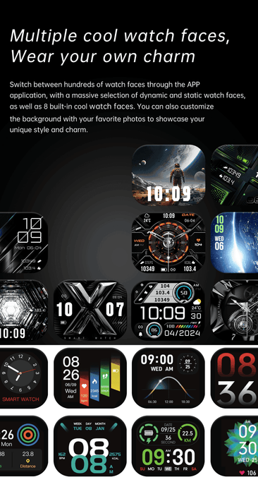 TUTT 2.0" Dial Smart Watch | Rugged Military | Health and Fitness Tracking | Flashlight | NX23 Smartwatches For Men - TUTT
