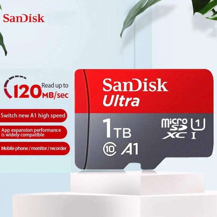 TUTT 3 in 1 | SanDisk 64/128/256/512GB 1TB Ultra microSDXC MicroSD Memory Card Up to 120MB/s, Full HD A1 + Lightning to SD Card iPhone iPad + 2-in-1 SD Card Reader USB3.0 5Gbps - TUTT