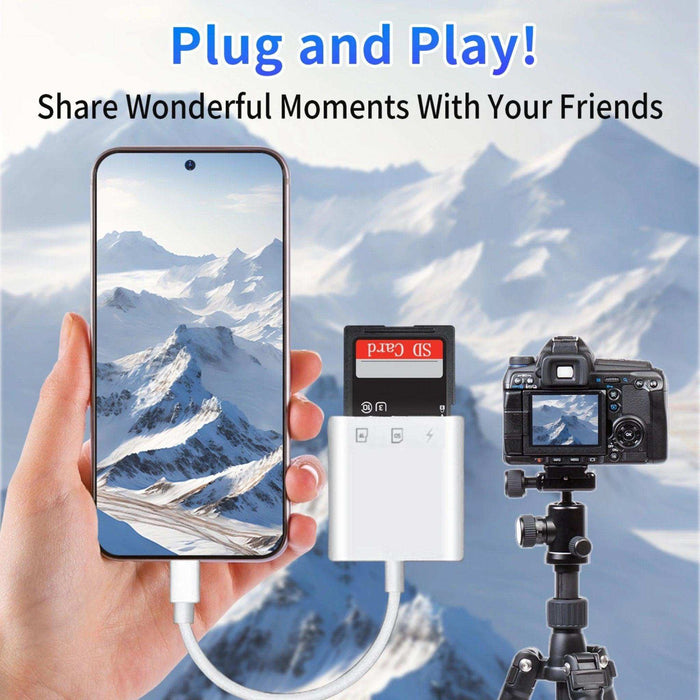 TUTT 3 in 1 | SanDisk 64/128/256/512GB 1TB Ultra microSDXC MicroSD Memory Card Up to 120MB/s, Full HD A1 + Lightning to SD Card iPhone iPad + 2-in-1 SD Card Reader USB3.0 5Gbps - TUTT