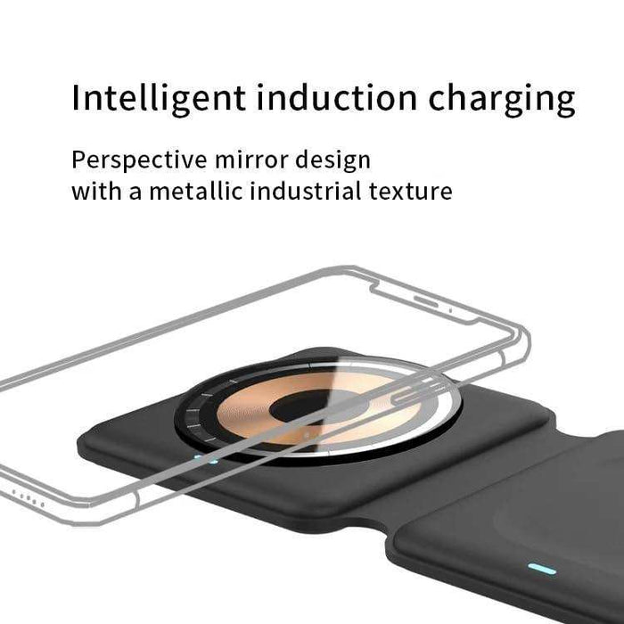 TUTT 3 in 1 Wireless Magnetic Foldable Charger Station Compatible with iPhone - TUTT