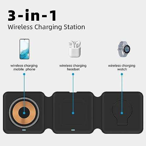 TUTT 3 in 1 Wireless Magnetic Foldable Charger Station Compatible with iPhone - TUTT