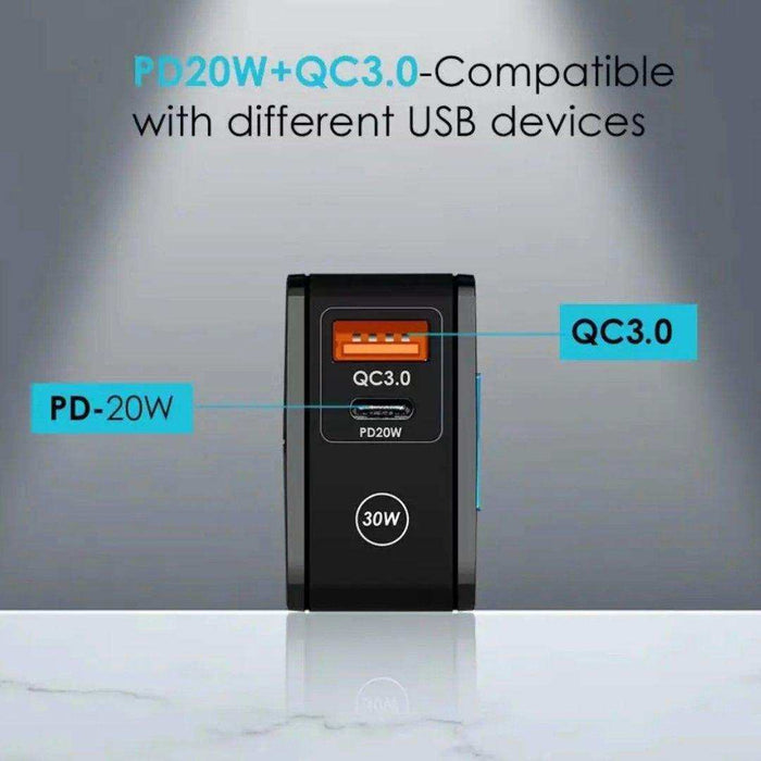 TUTT 4 in 1 Universal Travel Adapter 10000mah Power Bank | 3 Global Plugs Kit | Wireless Charging | 30W Type-C | 3 in 1 Multi Charging Cable | Carrying Bag EU,UK,USA,AUSTRALIA - TUTT