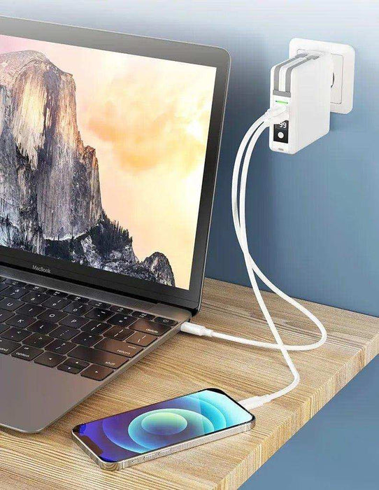 TUTT 4 in 1 Universal Travel Adapter 10000mah Power Bank | 3 Global Plugs Kit | Wireless Charging | 30W Type-C | 3 in 1 Multi Charging Cable | Carrying Bag EU,UK,USA,AUSTRALIA - TUTT