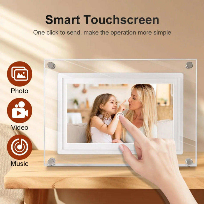 TUTT 7" and 10” Acrylic Digital Photo Frame | WiFi | IPS Touchscreen | 32GB Built-In Storage | Frameo App | SanDisk Extreme PRO® 64GB micro SD Card + Reader Kit - TUTT