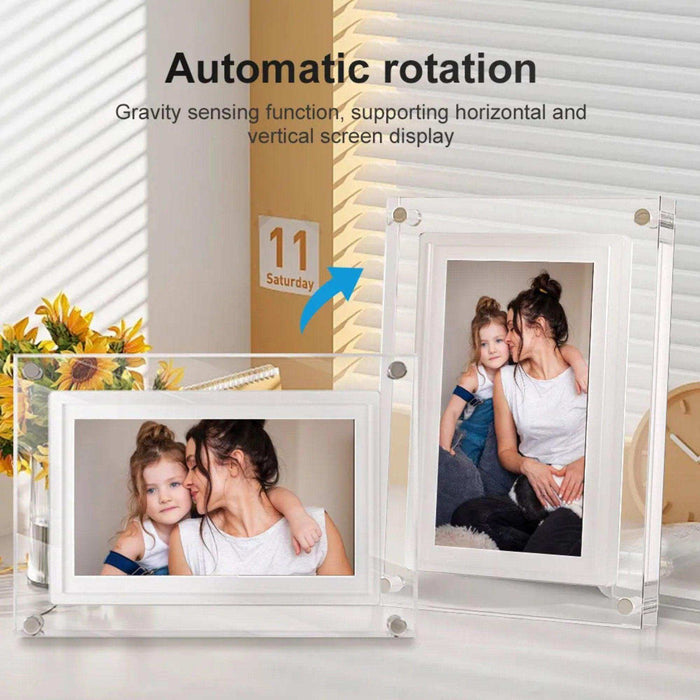 TUTT 7" and 10” Acrylic Digital Photo Frame | WiFi | IPS Touchscreen | 32GB Built-In Storage | Frameo App | SanDisk Extreme PRO® 64GB micro SD Card + Reader Kit - TUTT