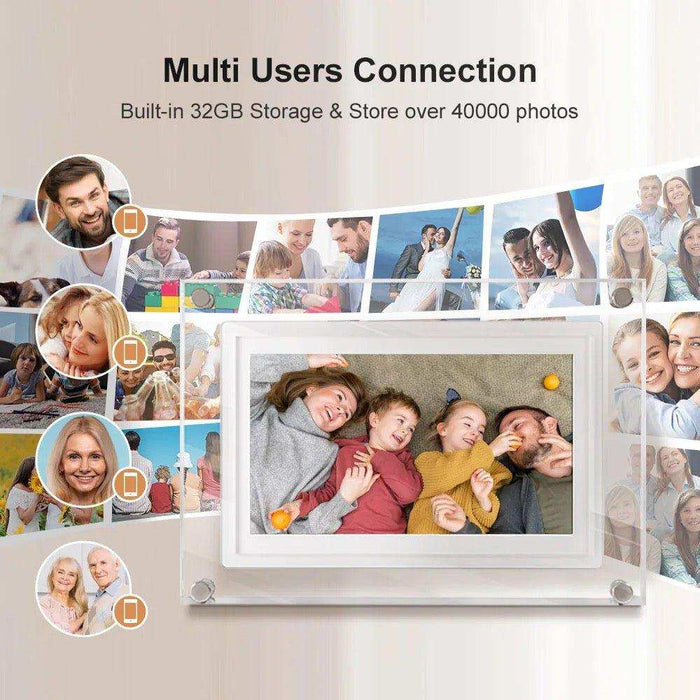 TUTT 7" and 10” Acrylic Digital Photo Frame | WiFi | IPS Touchscreen | 32GB Built-In Storage | Frameo App | SanDisk Extreme PRO® 64GB micro SD Card + Reader Kit - TUTT