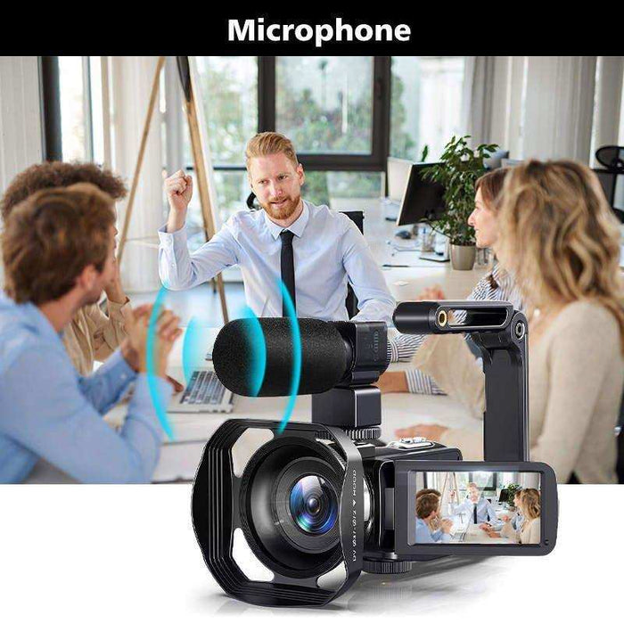 TUTT 8K 48MP Camcorder WIFI Digital Video Camera Recorder | Premium Combo 128GB SanDisk 2 Batteries - TUTT