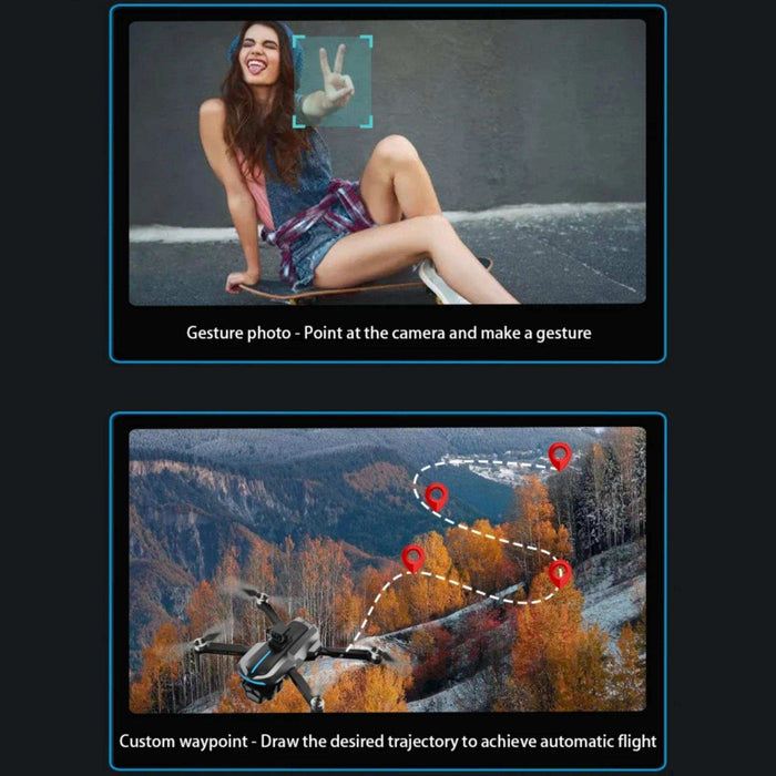 TUTT AE8 EVO 8K Professional GPS 5G Drone with Dual HD Camera 360 Optical Flow Laser Obstacle Avoidance 3-Axis Mechanical Gimbal & EIS Stabilization Intelligent Modes Brushless 2* Batteries 335gr - TUTT