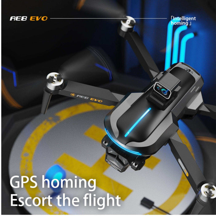 TUTT AE8 EVO 8K Professional GPS 5G Drone with Dual HD Camera 360 Optical Flow Laser Obstacle Avoidance 3-Axis Mechanical Gimbal & EIS Stabilization Intelligent Modes Brushless 2* Batteries 335gr - TUTT