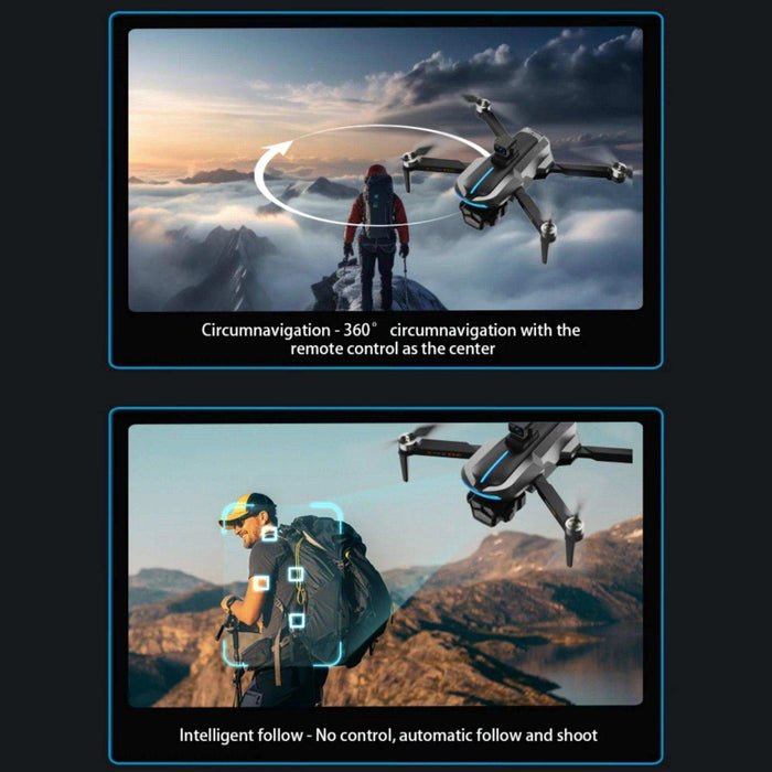 TUTT AE8 EVO 8K Professional GPS 5G Drone with Dual HD Camera 360 Optical Flow Laser Obstacle Avoidance 3-Axis Mechanical Gimbal & EIS Stabilization Intelligent Modes Brushless 2* Batteries 335gr - TUTT