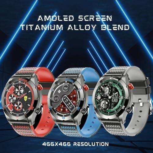 TUTT Sport Smartwatch AMOLED Screen Titanium Alloy BT Call AI Voice | Activity Fitness Tracker Smart Watch for Men Women - TUTT