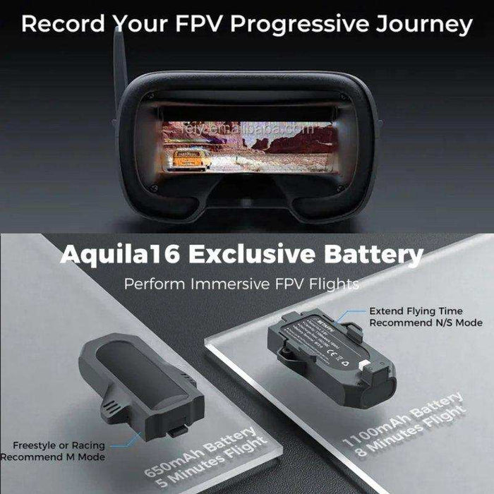 Aquila16 BETAFPV Brushless Quadcopter with Goggles Fly Indoor and Outdoor 3 speeds with SLOW/MID/FAST. With Turtle Mode Full Combo With 2 Batteries - TUTT