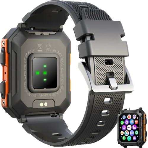 TUTT Smartwatch for Men Military Rugged | Speaker Pedometer IP68 Waterproof 1.83'' HD Tactical Smart Watch Fitness and Health Tracking Long Battery Life C20-Pro - TUTT