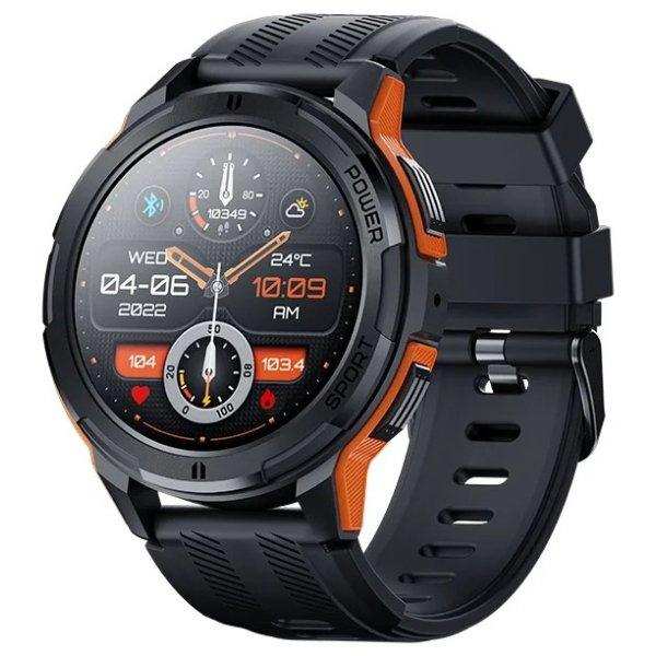 TUTT Smartwatch for Men | 1 ATM 10 Meter Depth AMOLED screen | 410mah Long Battery Life Fitness Health Tracking Smart Watch Military Rugged C25 - TUTT