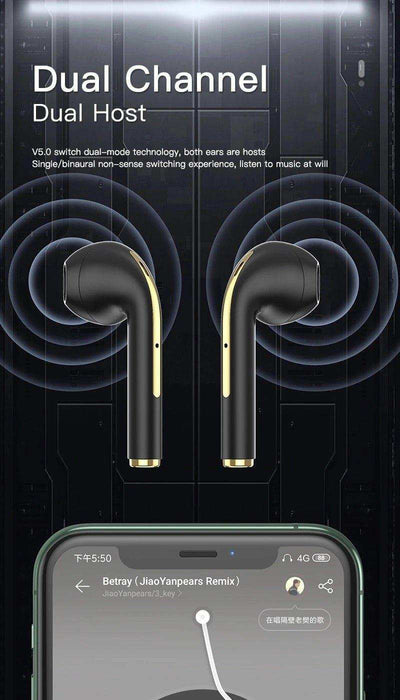 TUTT Classic Wireless Earbuds, Mini Bluetooth 5.3 Headphones HiFi Stereo, Wireless Earphones with ENC Noise Cancelling Mic, Touch Control, Type-C Charging, IPX7 Waterproof in Ear - TUTT