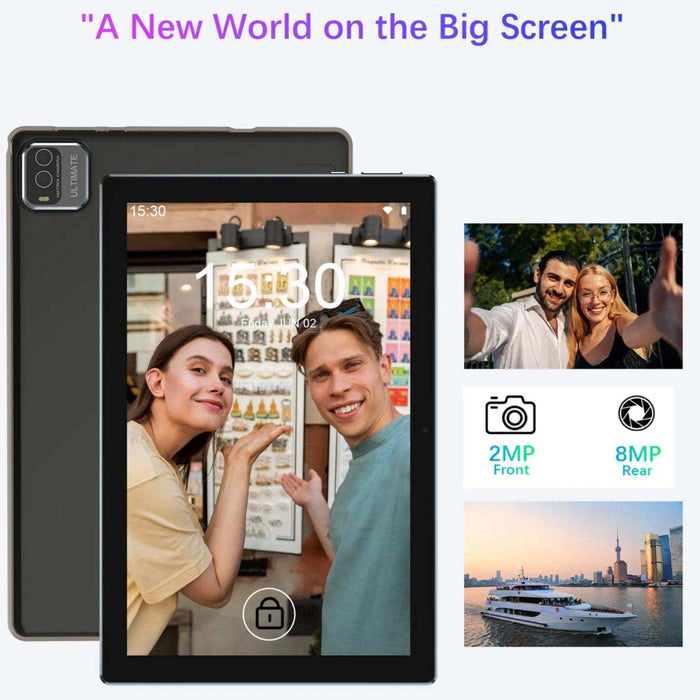 TUTT 10” Tablet Android 13 Keyboard, Mouse, Case, Stylus, 128GB ROM+12GB RAM | Dual Camera CP20 128GB SanDisk - TUTT