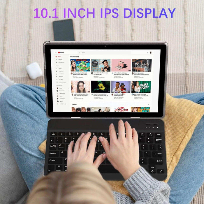 TUTT 10” Tablet Android 13 Keyboard, Mouse, Case, Stylus, 128GB ROM+12GB RAM | Dual Camera CP20 128GB SanDisk - TUTT