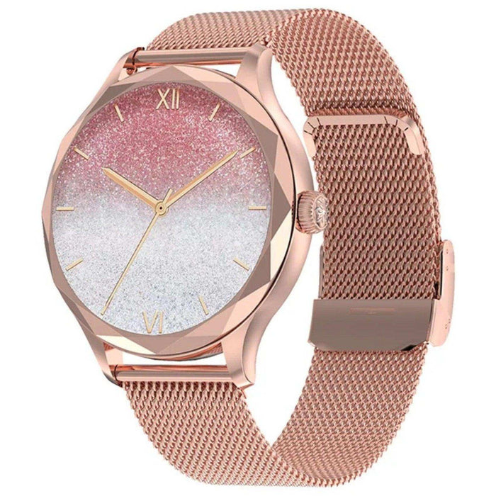 TUTT DT Women Diamond AMOLED Screen SmartWatch for Ladies Reloj Inteligente Fitness Sport Health Smart Watch Steel Straps - TUTT